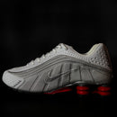 Nike Shox R4 - Branco/Prata/Vermelho